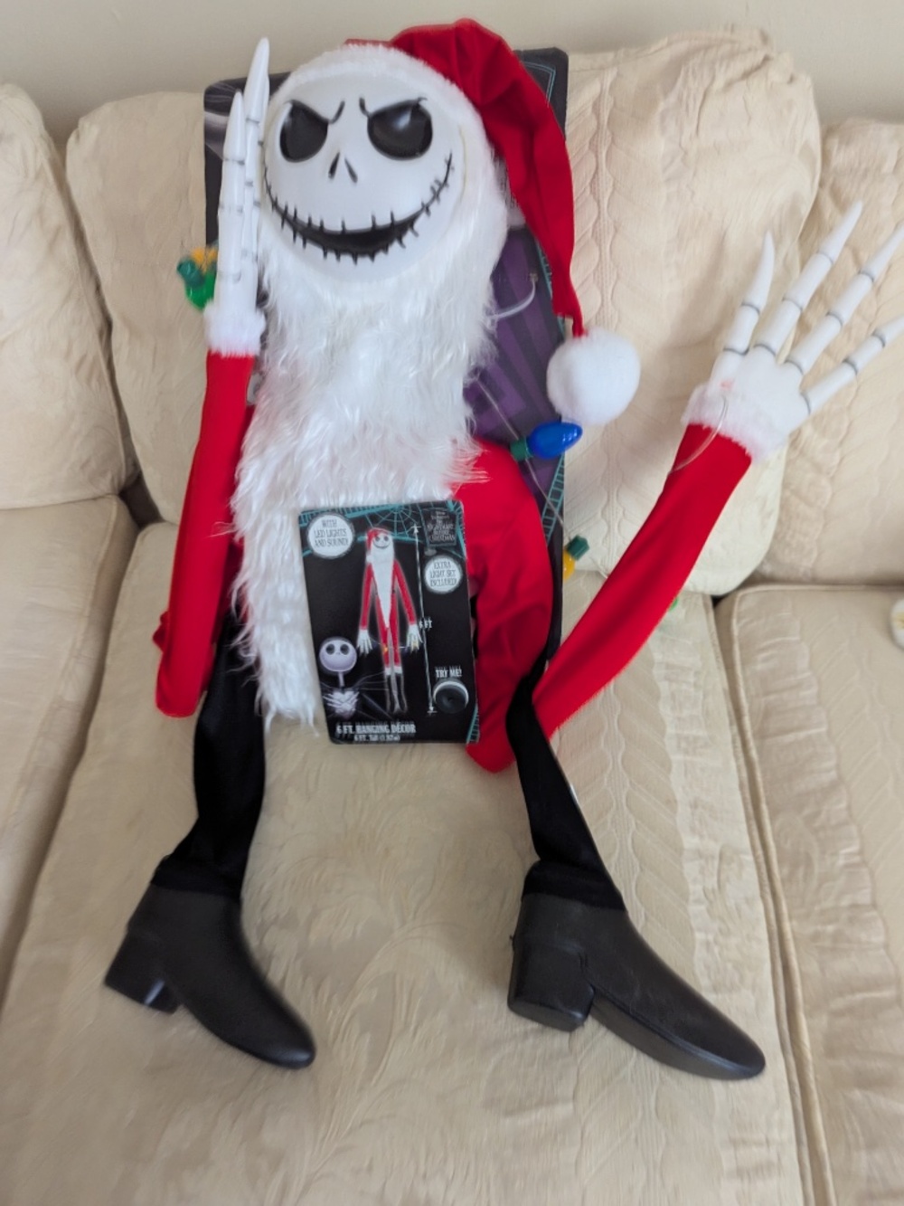 Disney's The Nightmare Before Christmas 6 ft Jack Skellington LED Lights & Sound